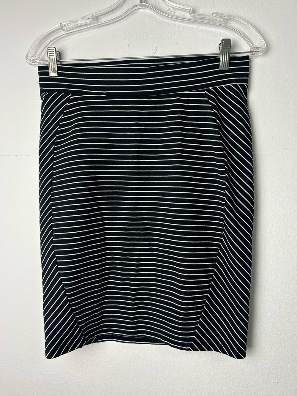 Toad&Co Black and White Striped Pencil Skirt